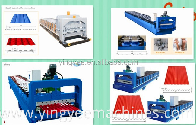 High speed glazed roof sheet roll forming machine with high productivity